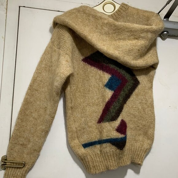 VINTAGE MODA ITALIA GRAPHIC KNITTED WOOL / MOHAIR SWEATERS SIZE M - Picture 6 of 9